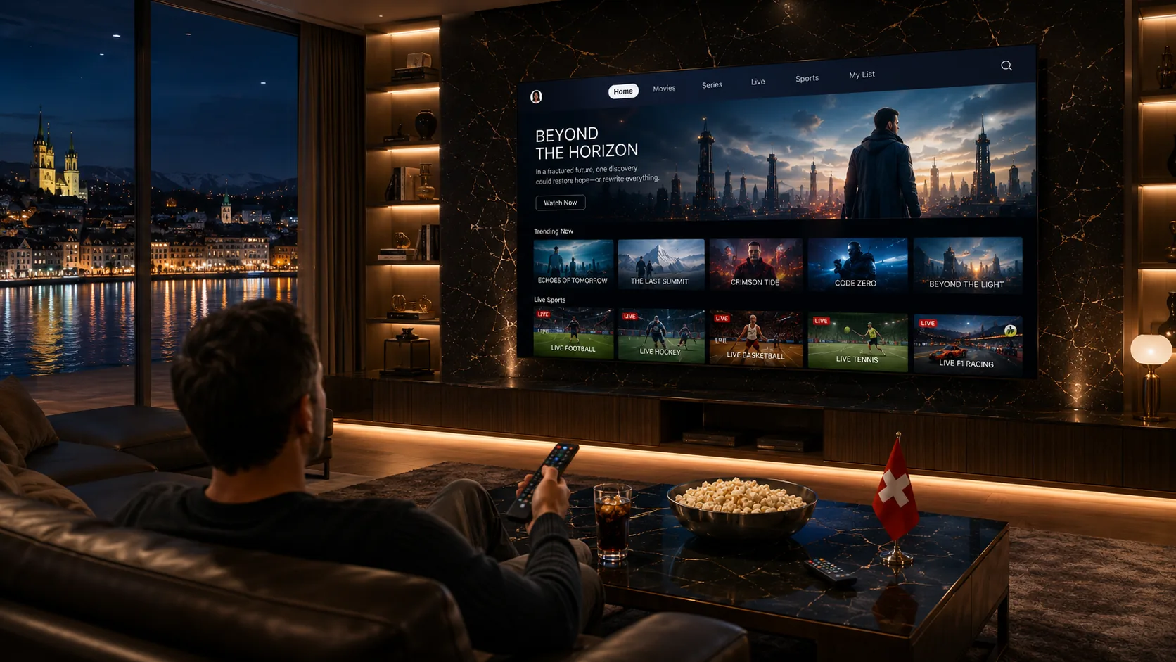 TV Schweiz IPTV Bildqualität 2026 — 4K Ultra HD, 99,7% Uptime, kein Buffering, Testergebnis Schweiz